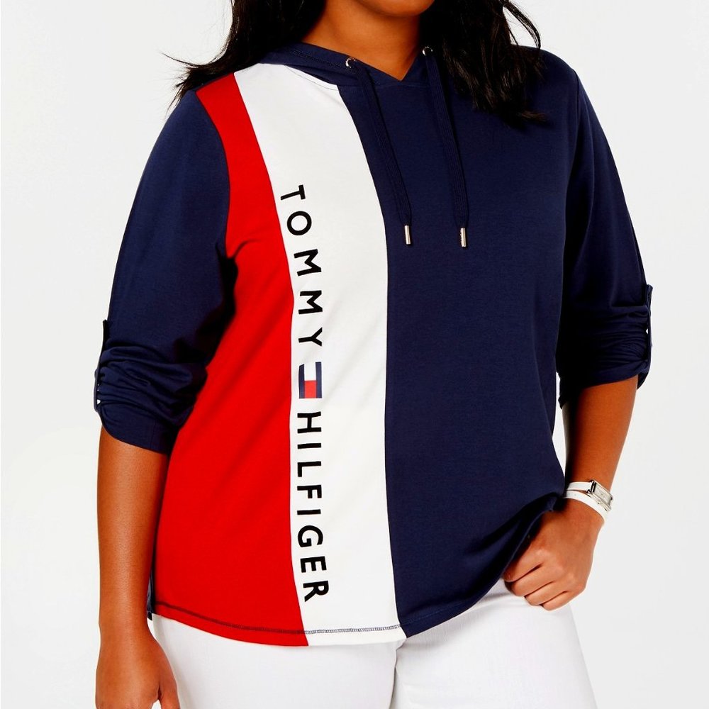 Tommy Hilfiger Sport Plus Size Colorblocked Logo H